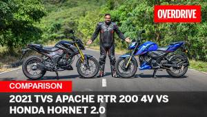 2021 TVS Apache RTR 200 4V vs Honda Hornet 2.0 - all about the forks!