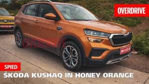 Spied: Skoda Kushaq in Honey Orange in the real world